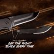 Outdoor Edge Razor VX2 Replaceable Blade Folding Knife 3" Drop Point Blade Black