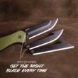 Outdoor Edge Razor VX2 Replaceable Blade Folding Knife 3" Drop Point Blade Green