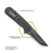 Outdoor Edge Razor VX3 Replaceable Blade Folding Knife 3" Drop Point Blade Black