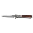 Smith & Wesson KT Unwavered Spring Assist Folding Knife 3-1/5" Dagger Blade Silver with Brown