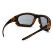 Pyramex Carhartt Carthage Shooting Glasses Black and Tan with Grey Anti-Fog Lens