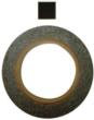 Speedwell 1" Square Pressure Sensitive Pasters - Black 1000/Pack