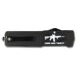 Templar Knife Large Come And Take It AR OTF Knife 3-1/2" Serrated Dagger Black