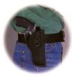 Uncle Mike's Sidekick Hip Holster for 5" - 6-1/2" Barrel medium and large double action revolvers in Black Right Hand