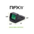 Viridian RFX11 Custom Green Dot Reflex Sight for Walther PDP/WMP Black Shield RMSc Footprint-Must use Optic Plate