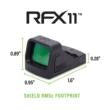 Viridian RFX11 Green Dot Reflex Sight 1x16 Shield RMSc Footprint FDE