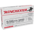 Winchester M193 Target Rifle Ammunition 5.56X45 NATO 55 gr. FMJ 3180 fps 20/ct