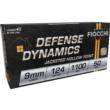 Fiocchi Defense Dynamics Handgun Ammunition 9mm Luger 124gr JHP 1100 fps 50/ct