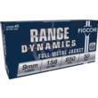 Fiocchi Pistol Shooting Dynamics Handgun Ammunition 9mm Luger 158 gr. FMJ 850 fps 50/ct