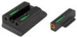 Truglo TFX Pro Tritium/Fiber-Optic Day/Night Sights Fit Ruger SR9|Ruger SR9C|Ruger SR40|Ruger SR40C|Ruger SR45 - Orange Outline Front/Rear Green