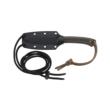CRKT Biwa Fixed Drop Point Knife 3" Blade Brown Black