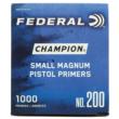 Federal Premium Champion Centerfire Primers Mag Small Pistol 1000/ct